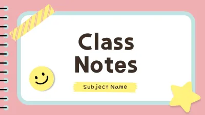Simple Notebook Lecture Notes Presentation