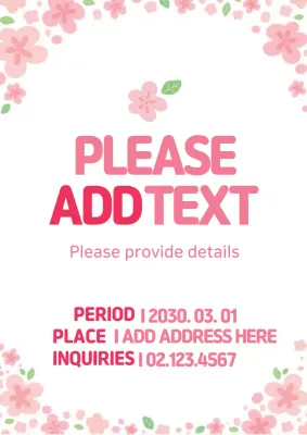Pink Floral Event Invitation Poster