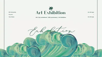 Green Elegant Art Exhibition Presentation