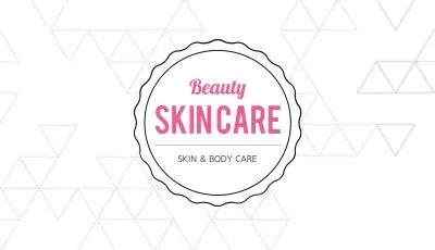 Pink Minimal Skincare Business Card