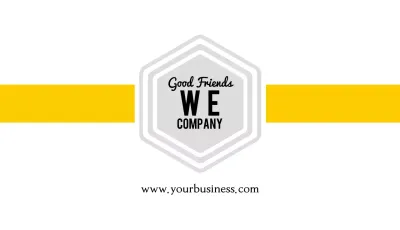 Corporate business card in yellow