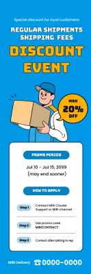 blue modern shipping promotion