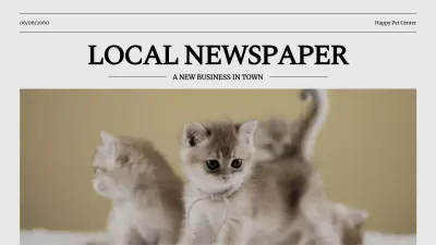 Grey Modern Pet News Newsletter Presentation