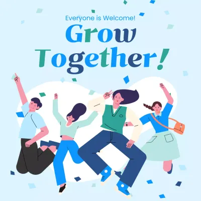 Blue Modern Community Announcement Instagram Post