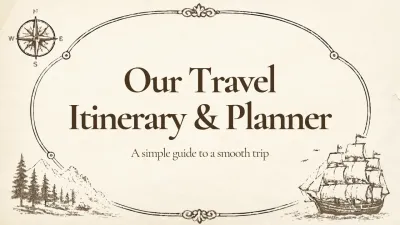beige vintage travel planner guide