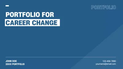 Blue Professional Career Portfolio Presentation