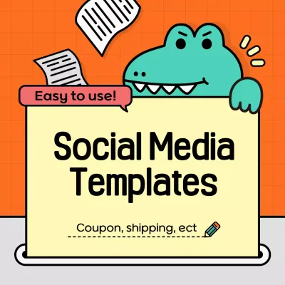 Orange Cartoon Promotion Social Media Post