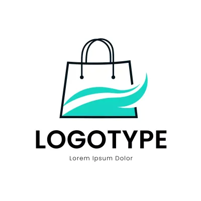 Teal Minimal Shopping Logo