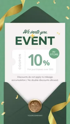 Green Elegant Event Invitation Instagram Post