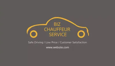 Grey Minimal Chauffeur Advertisement Business Card