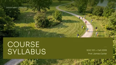 Green Environmental Minimalist Education Syllabus Presentation