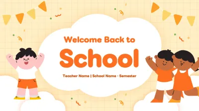 Orange Simple School Announcement
