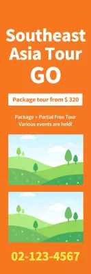 Orange Simple Travel Promotion Banner