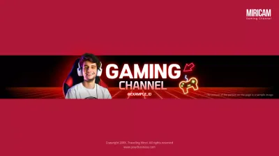 Red Trendy Gaming Channel Advertisement YouTube Thumbnail