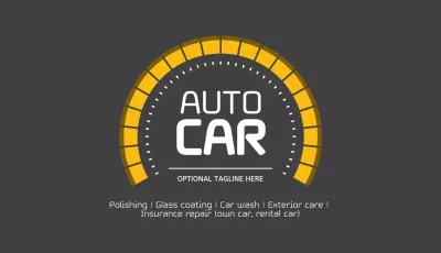 Grey Modern Auto Business Card