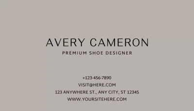Beige Simple Business Card