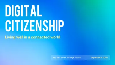 Blue Modern Digital Citizenship Guide