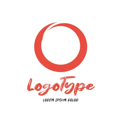 Red Abstract Design Logo