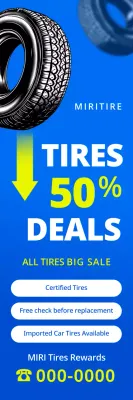 blue modern tire promotion