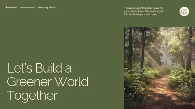 Green Minimal Environmental Presentation