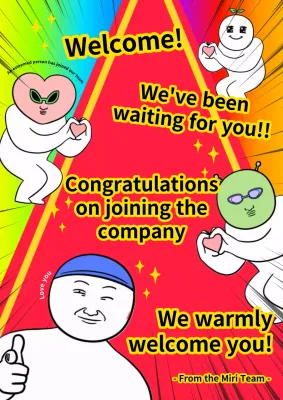 Rainbow-colored bottled welcome letter