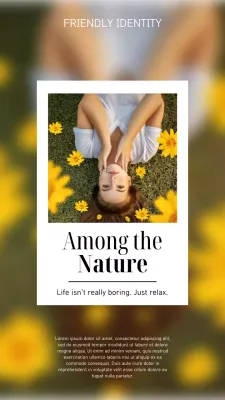 Nature Photography Poster  Inspirational Quote Template for Lifestyle Design
