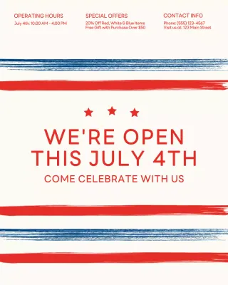Red Classic July 4th Promotion Instagram Post