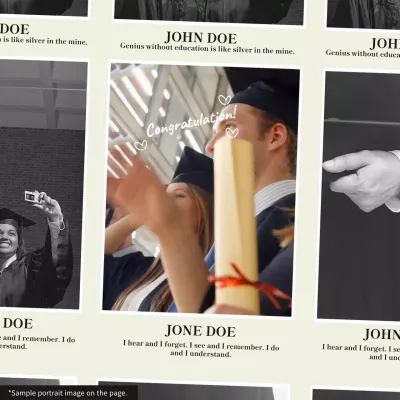 A monotone, clean yearbook video
