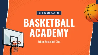 Orange Modern Basketball Registration