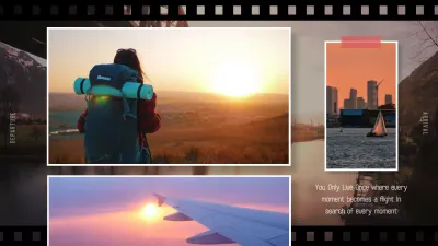 Filmconcept's travel vlog in orange and blue pastels