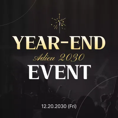 Black Elegant Year-End Event Instagram Post