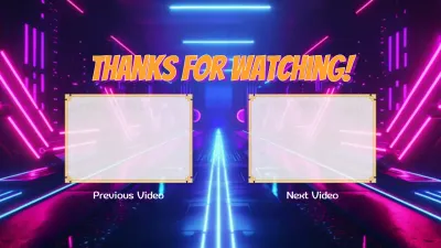 purple and blue cyberpunk thanks for watching outro video