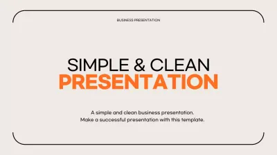 Orange Minimal Business Presentation