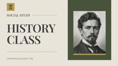 Beige Gold Minimalist Elegant History Class Presentation