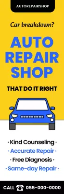 blue modern auto advertisement
