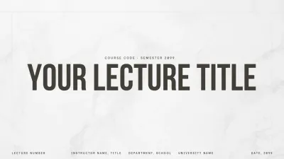White Minimalist Lecture Deck Presentation