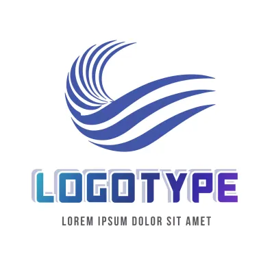 Blue Abstract Design Logo