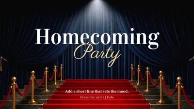 Navy Blue Elegant Homecoming Party Presentation