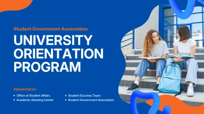 Blue Modern University Orientation Guide Presentation