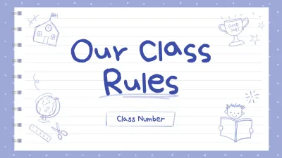 Blue Simple School Class Rules presentation
