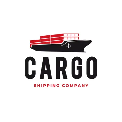 black simple shipping business