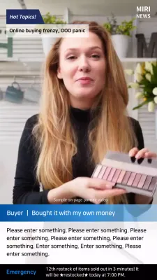 Simple online review ads in blue
