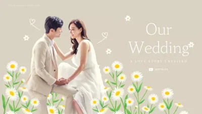 A beige and white wedding vlog