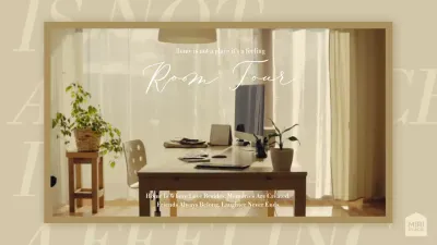 Introducing an emotional space with a beige typography background