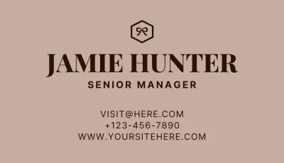 Beige Classic Business Card