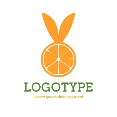 Orange Minimal Design Logo