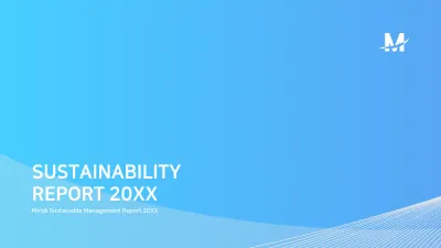 Sky blue clean corporate ESG sustainability report presentation PPT