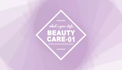 Purple Modern Beauty Business Card