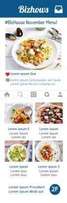 Blue Modern Food Menu Banner
