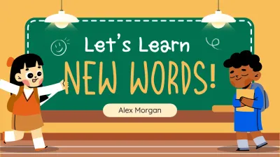 Green Yellow Playful Learning Vocabulary Presentation